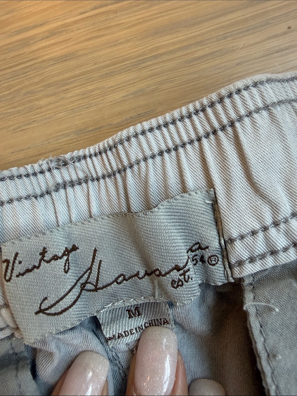 Vintage Havana jogger style tencel elastic waist pants, size medium washed gray - Picture 3 of 5